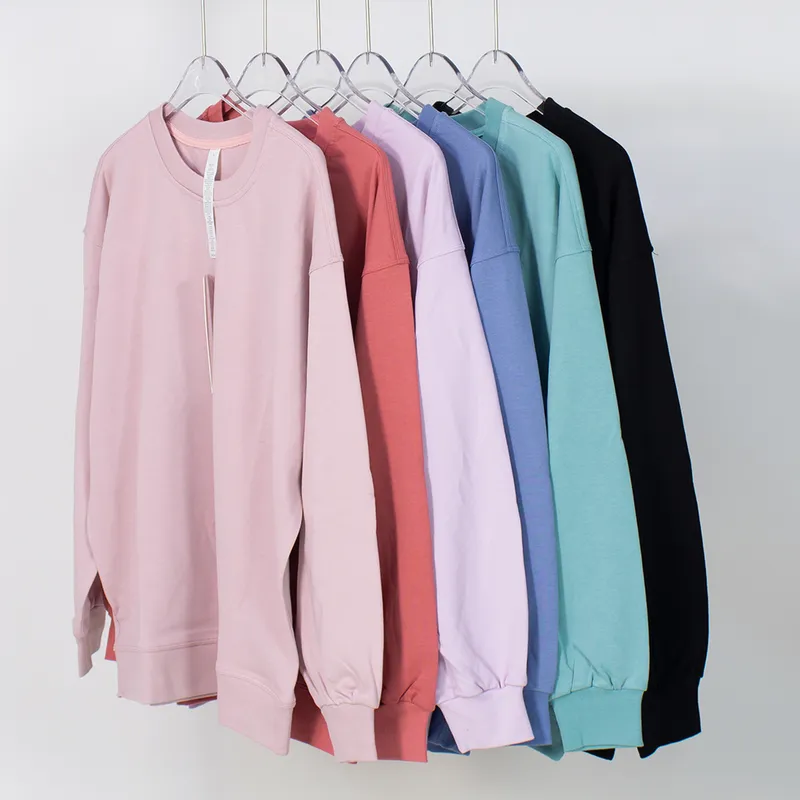 Sweater de atuendo de yoga para mujeres Top Casual Loose Gym de gran tamaño Camisas deportivas Bloqueo Mujer Antumn manga larga 