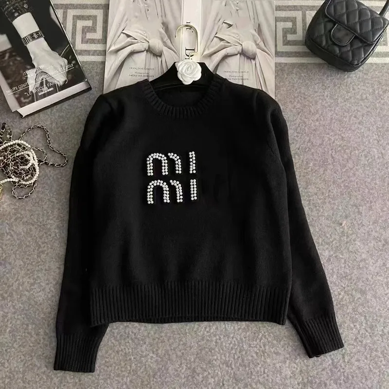 Sweaters de jersey de diseñador Mujeres Sweater Knit Sweter Fashion Mujer Femenina Outumn Winter Clothing Ladies White Flow Long