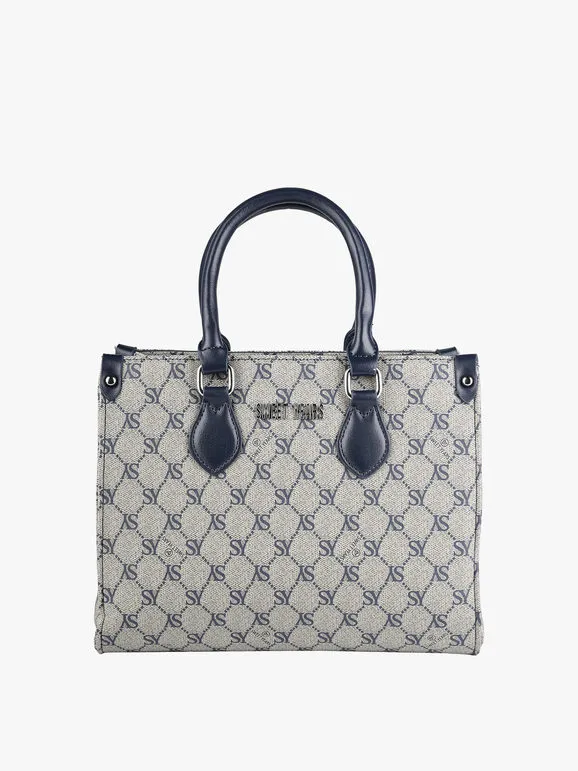 Sweet Years Bolso de mujer rígido con estampados y doble asa.