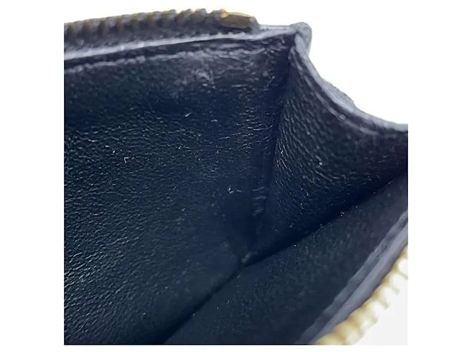 Tarjetero de cuero negro Saint Laurent 