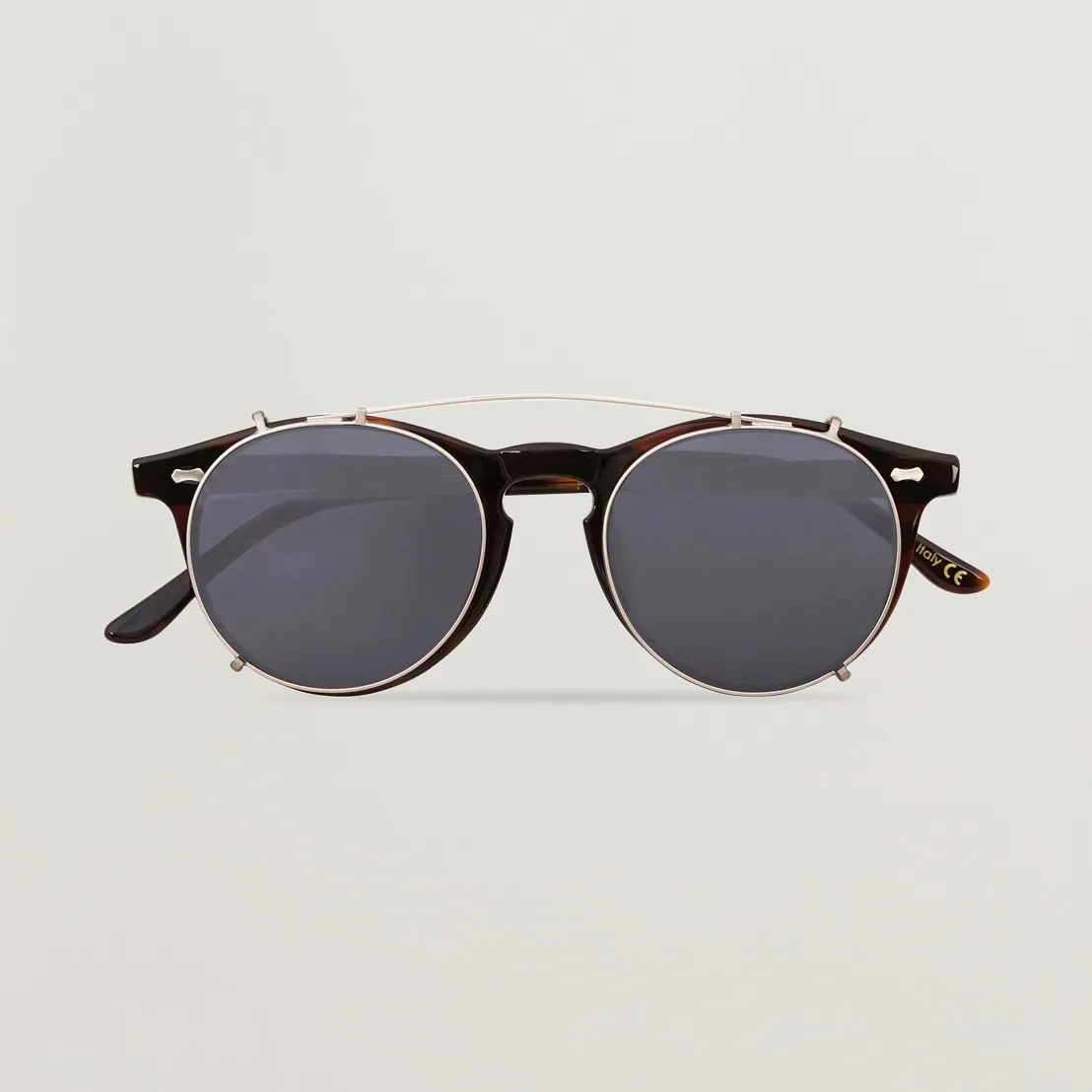 TBD Eyewear Pleat Clip On Sunglasses Classic Tortoise