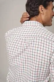 The Brubaker camisa cuadros burdeos marino
