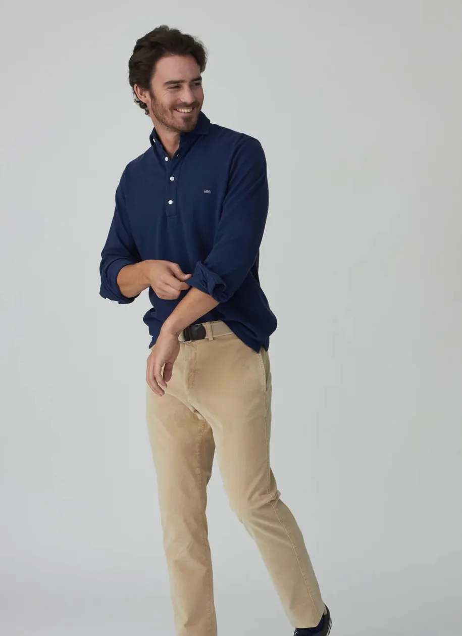 The Brubaker the cotton polera marino