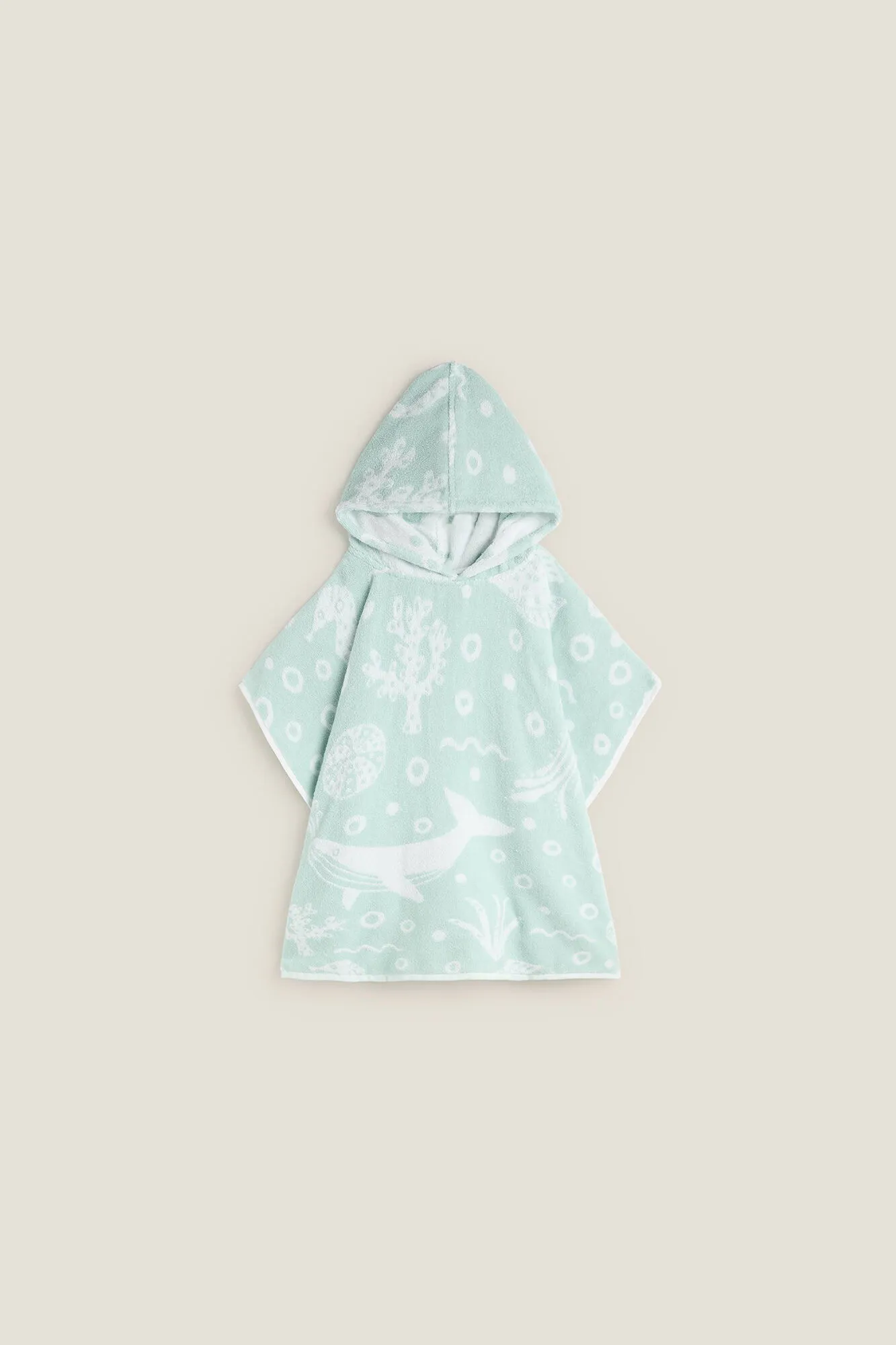 Toalla poncho mundo marino