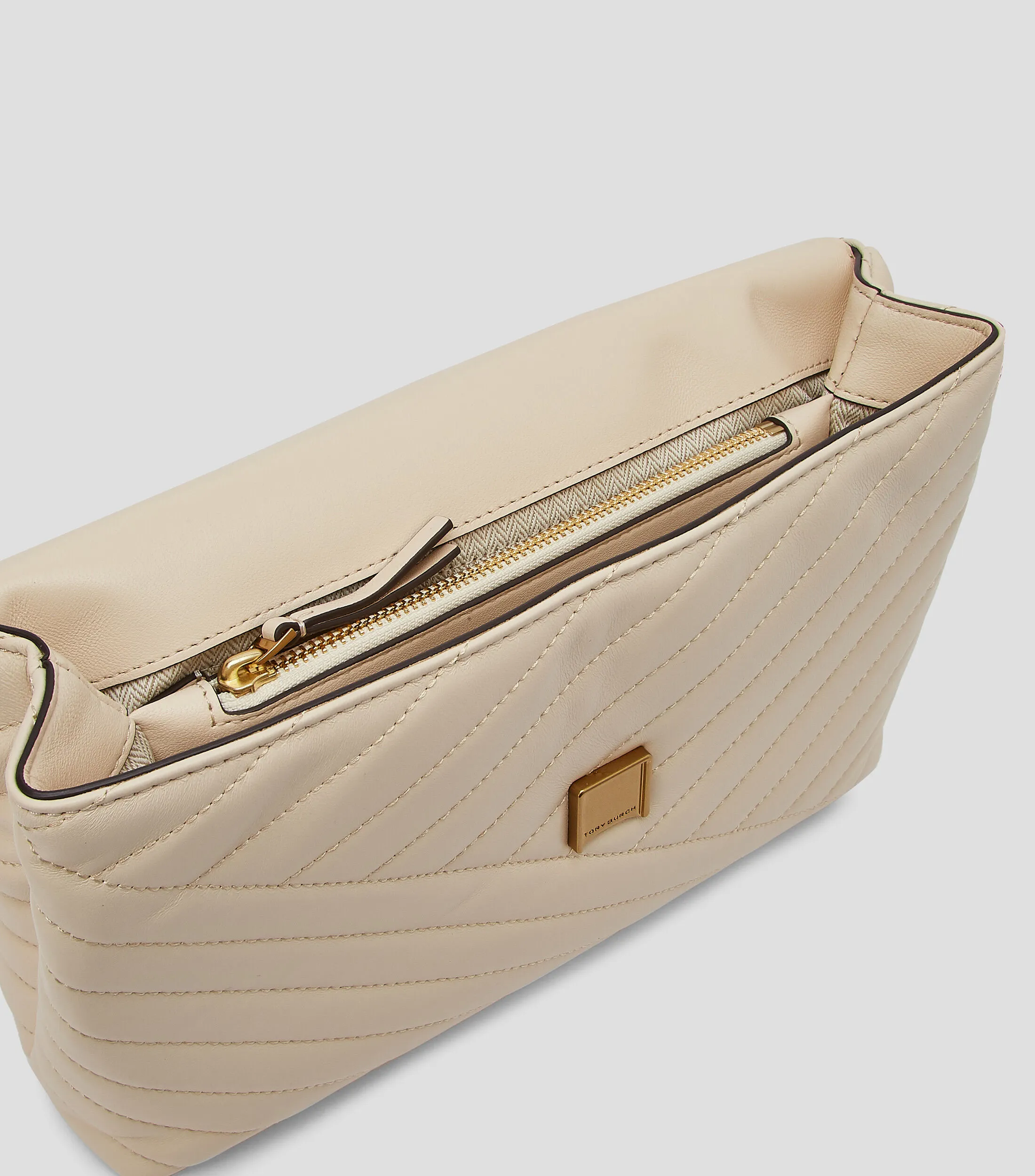 Tory Burch Bolso Shoulder Crema en Piel Kira Mujer