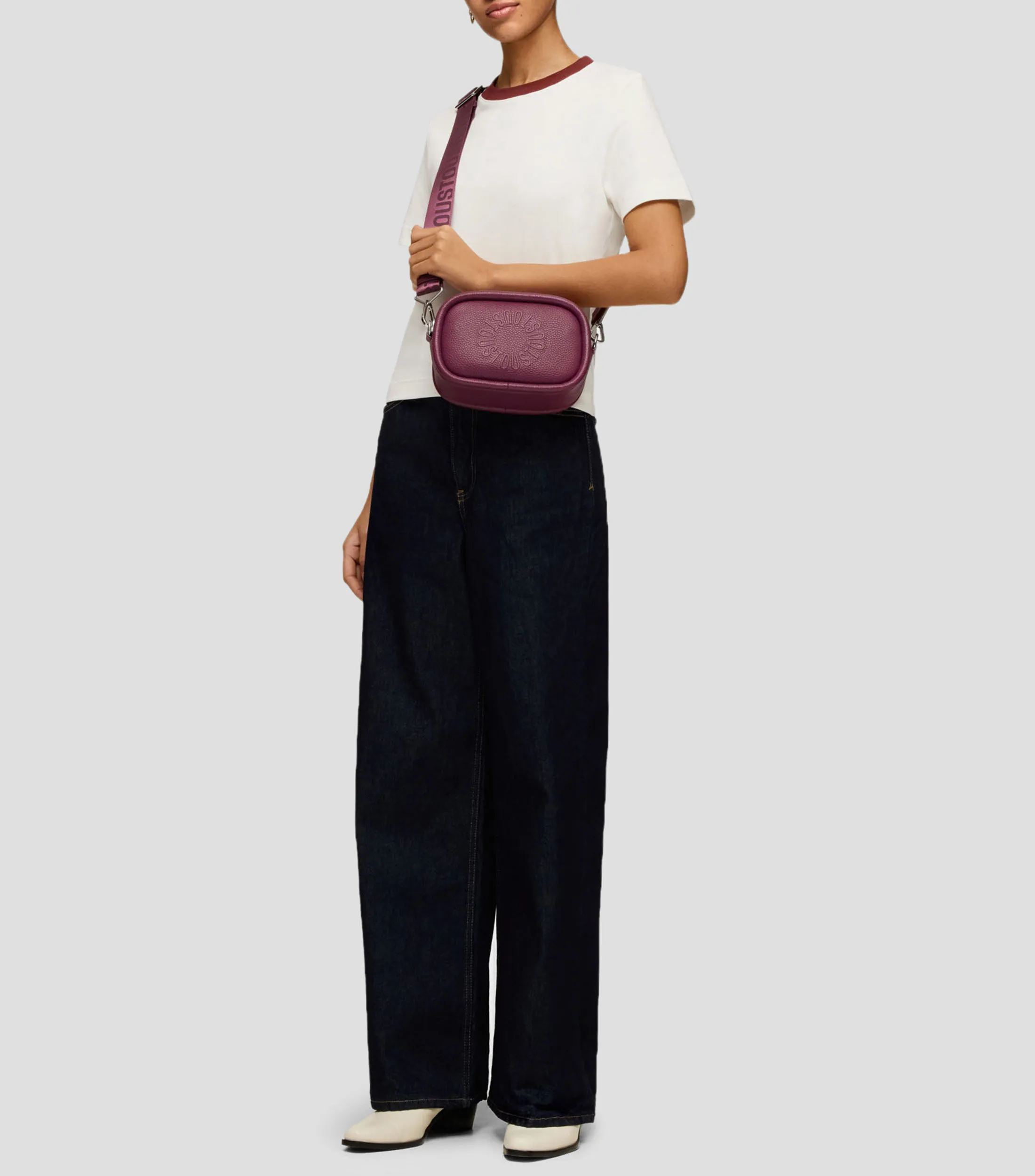 Tous Bolso Crossbody Burdeos en piel Miranda Mujer