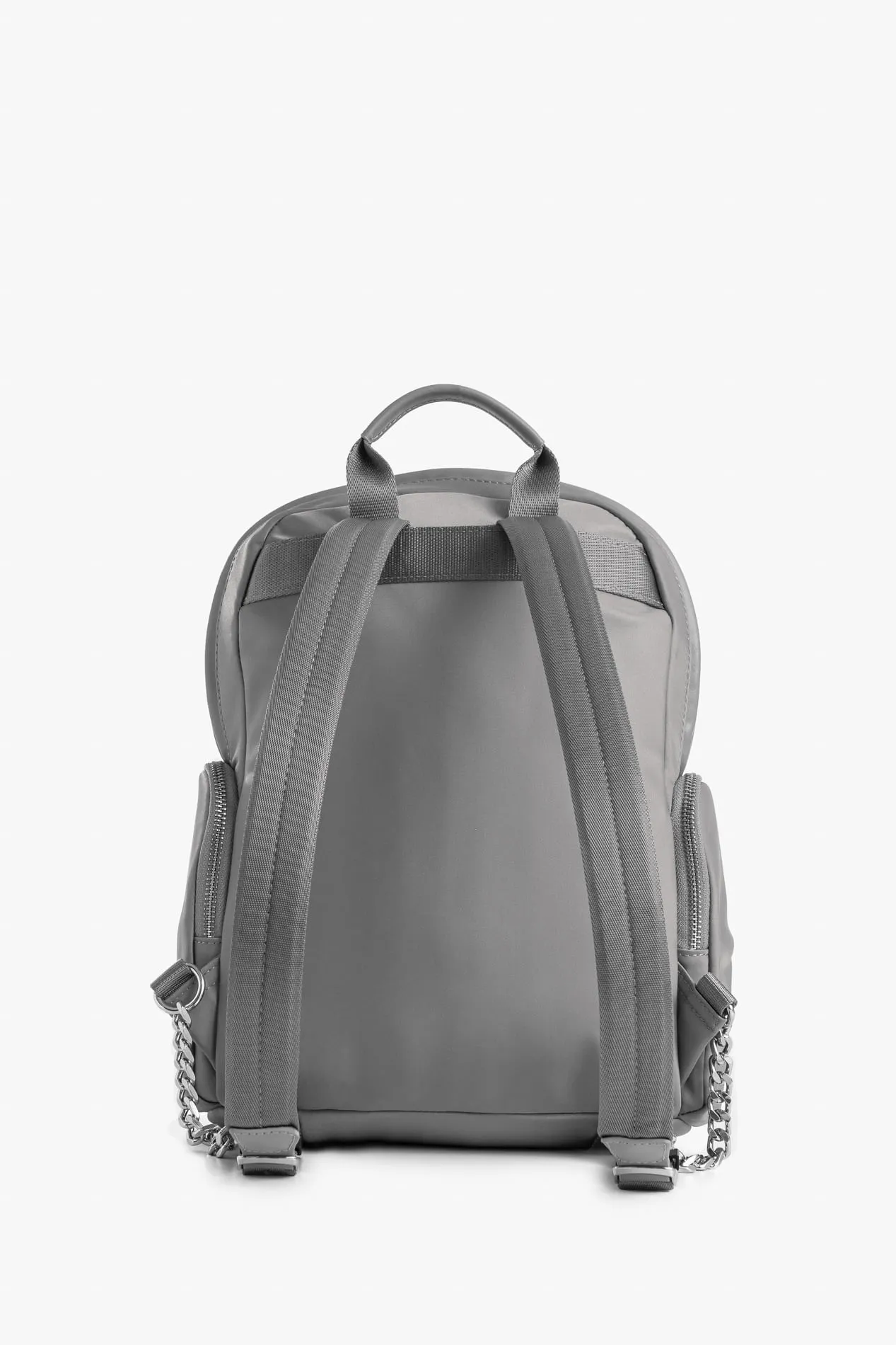 Tula morral Orión de lona y cuero para mujer detalle trenzado