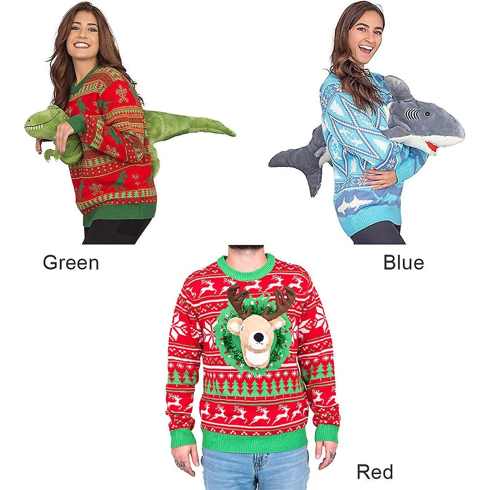 Unisex Christmas Sweater 3d Novelty Cotton Ugly Jumper Top