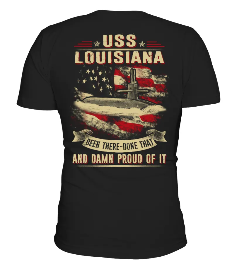 USS LOUISIANA (SSBN743)  TSHIRT CAMISETA CUELLO REDONDO UNISEX