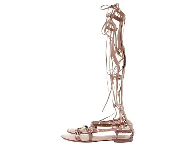VALENTINO GARAVANI Sandalias T.EU 39 Cuero Beige 