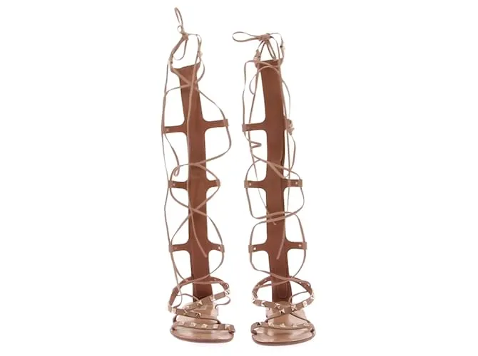 VALENTINO GARAVANI Sandalias T.EU 39 Cuero Beige 