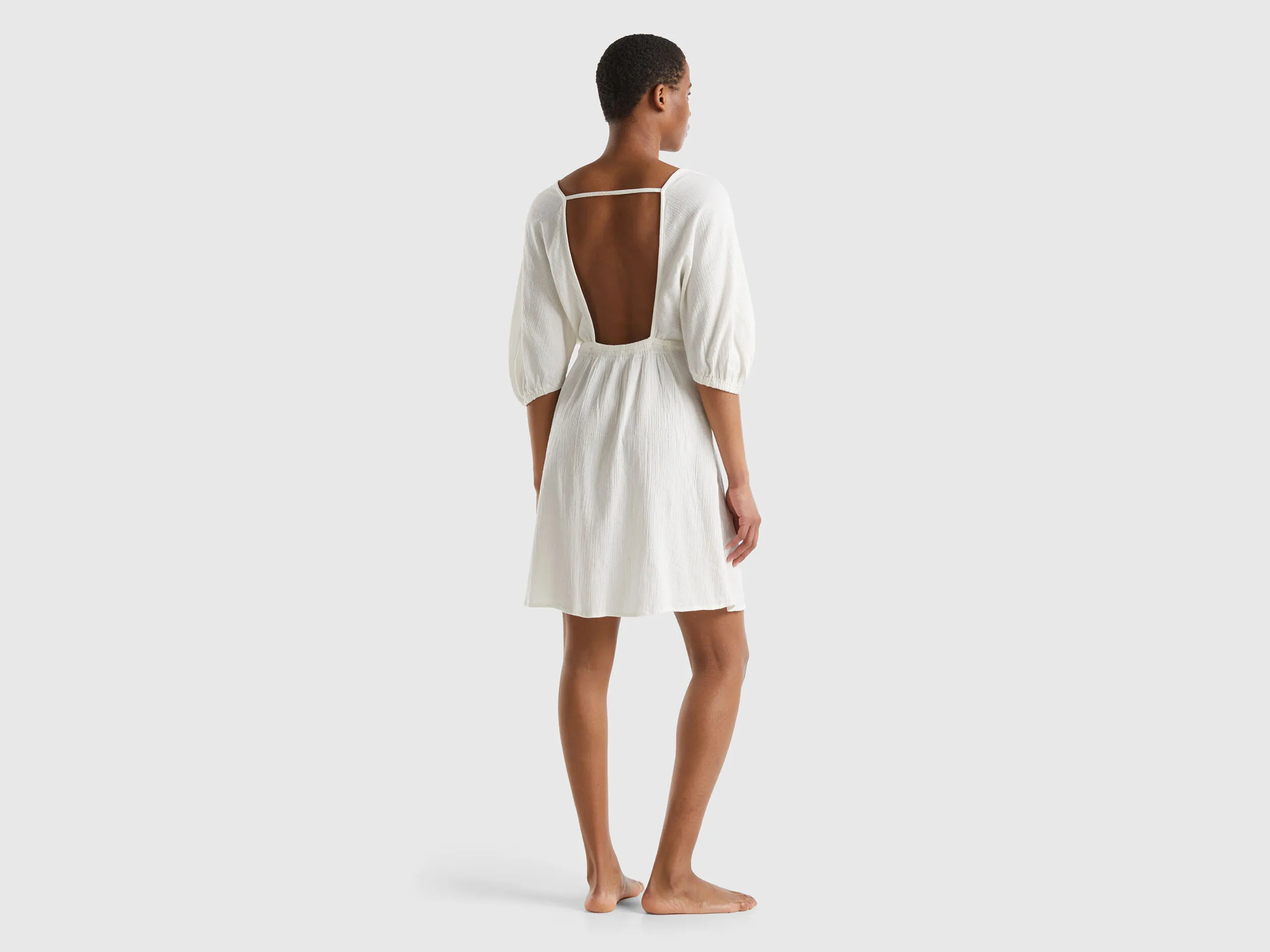 Vestido corto de 100 % algodón