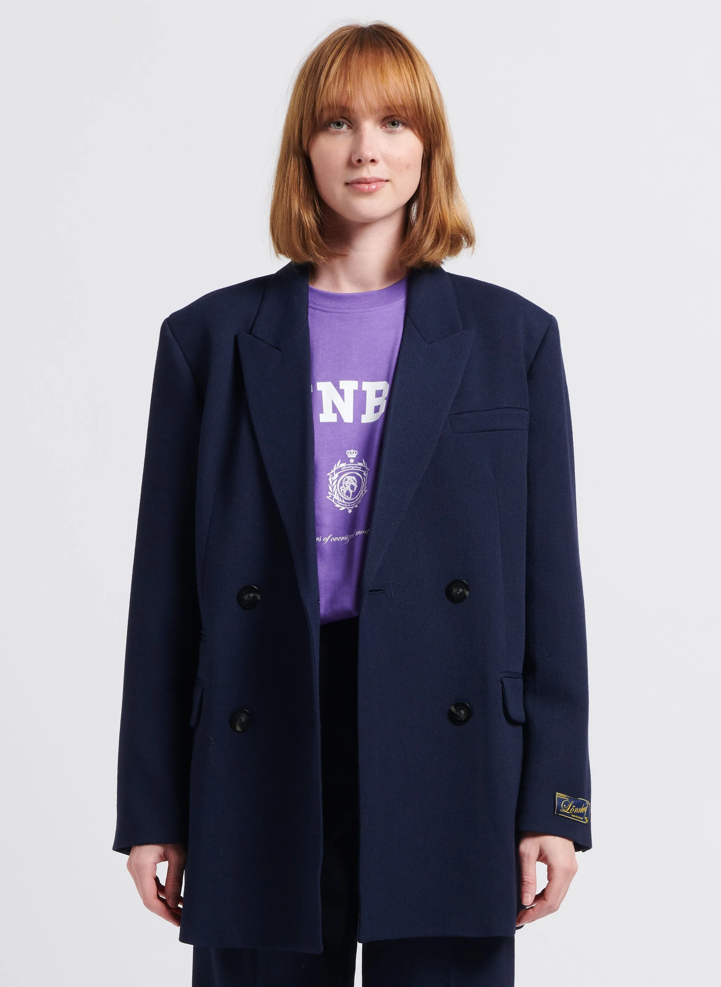 WILBY  CHAQUETA DE MEZCLA DE LANA VIRGEN CON CUELLO SASTRE EN AZUL