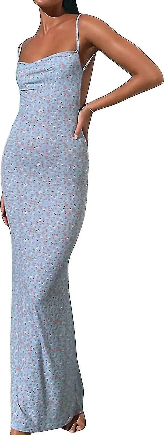 WOMEN   BODYCON CAMI LONG  LADY CLASSIC SLEEVELESS SPAGHETTI STRAP STRETCHY LONG  S2XL S