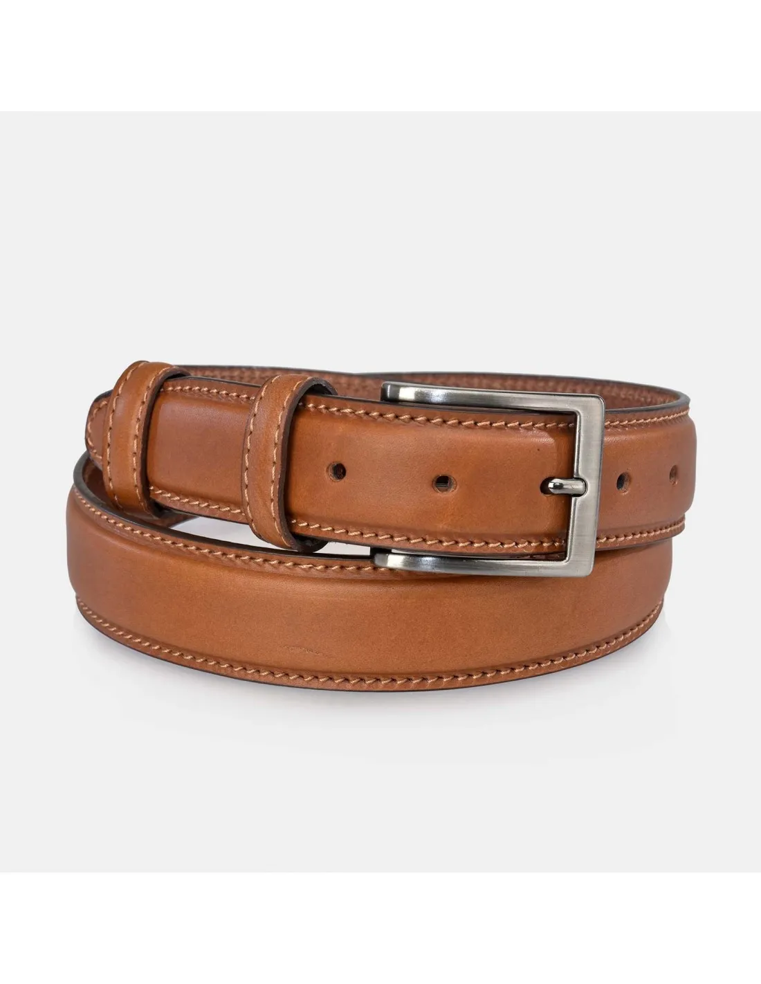 YANKO Cinturón de hombre sport en piel color cuero