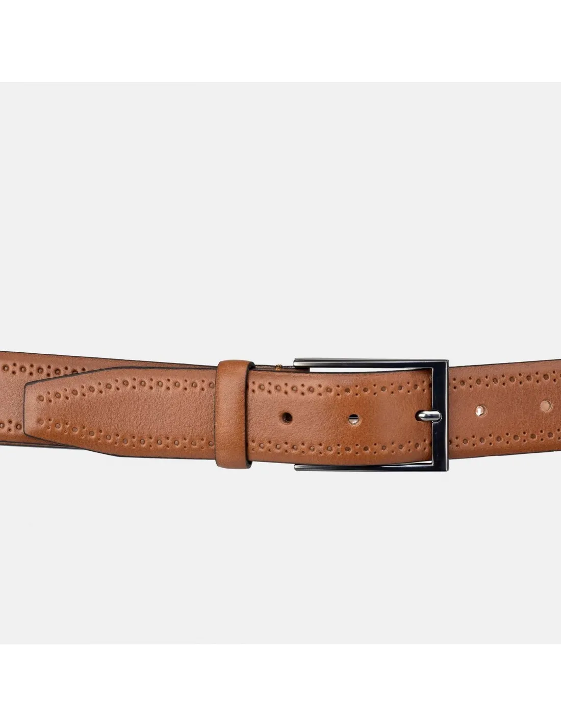 YANKO Cinturón para hombre en piel grabada color cuero