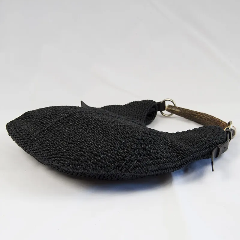 YSL Bolso Mombasa Rafia Negro