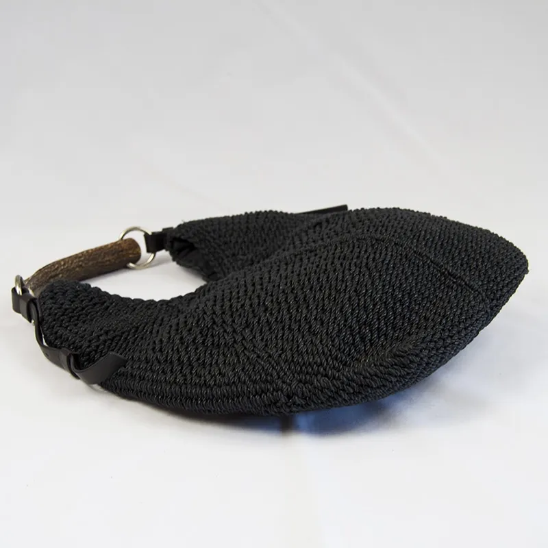 YSL Bolso Mombasa Rafia Negro