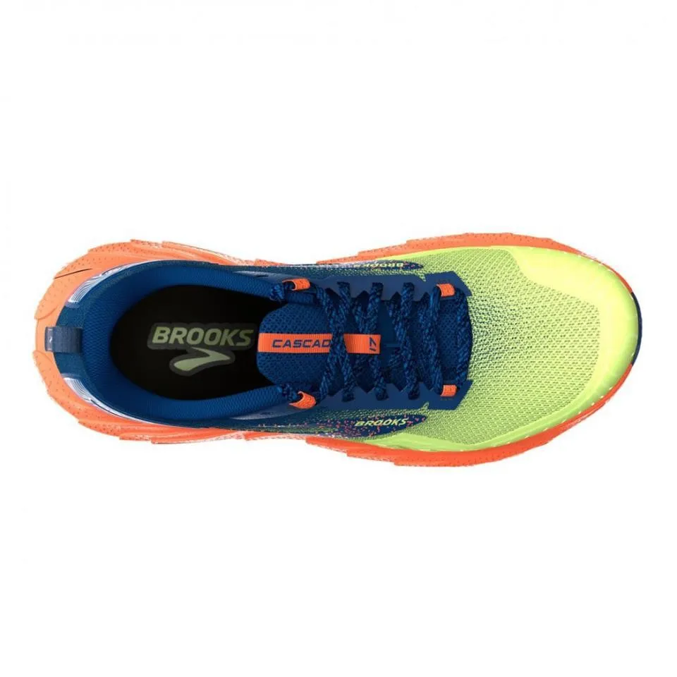 ZAPATILLA BROOKS CASCADIA 17 AZUL AMARILLO HOMBRE