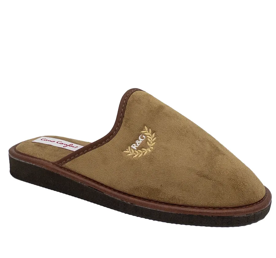 ZAPATILLA CANO CONFORT 3052 BAMARA LISA LIGERA CASA CÓMODA TEXTIL ORO PISO EVA 25100