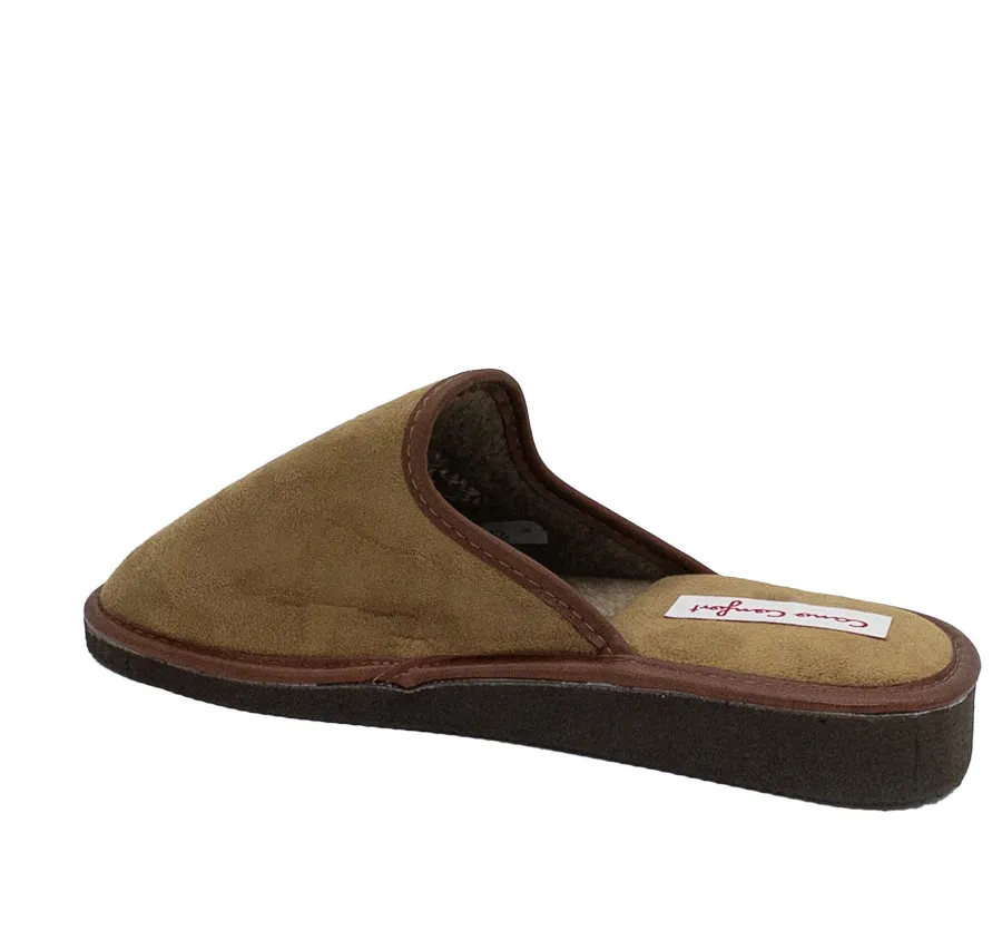 ZAPATILLA CANO CONFORT 3052 BAMARA LISA LIGERA CASA CÓMODA TEXTIL ORO PISO EVA 25100