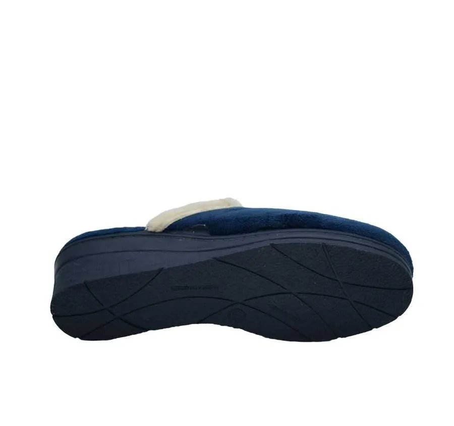 ZAPATILLA CANO CONFORT 455 PELUCHE MARINO DE CASA MUY CÓMODA PARA MUJER 27338