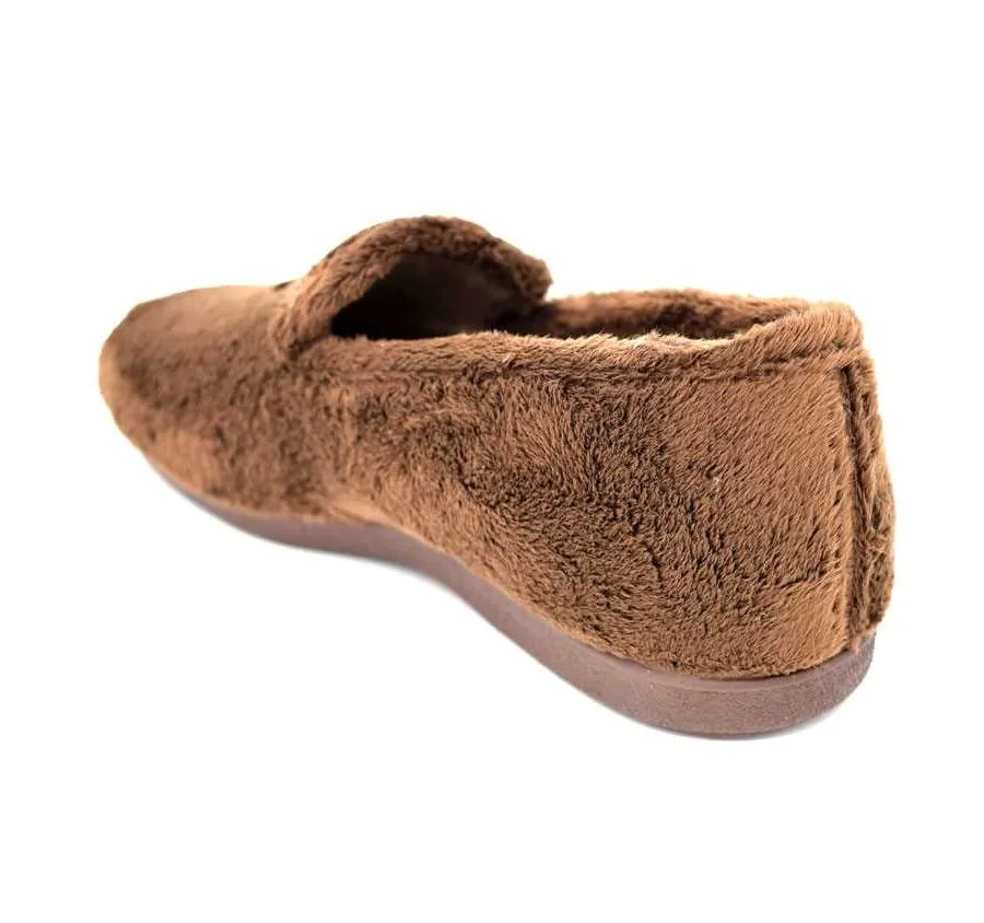 ZAPATILLA DE CASA DE HOMBRE COMODA PARA EL HOGAR GARZON COPETE MARRON