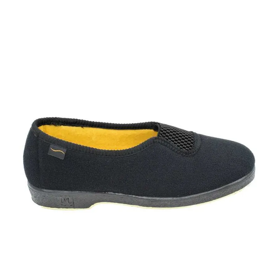 ZAPATILLA DE CASA DOCTOR CUTILLAS 453 ELASTICO CENTRAL NEGRO PARA MUJER 24183