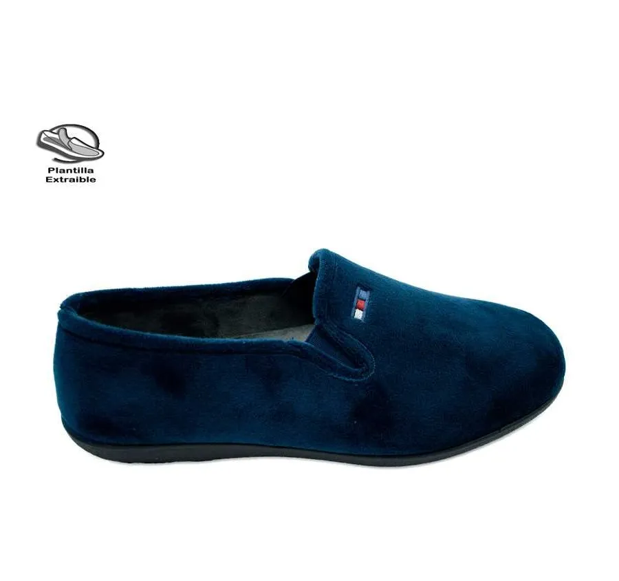 ZAPATILLA DE CASA PARA HOMBRE MUY COMODA COPETE ELASTICO CANADA MARINO