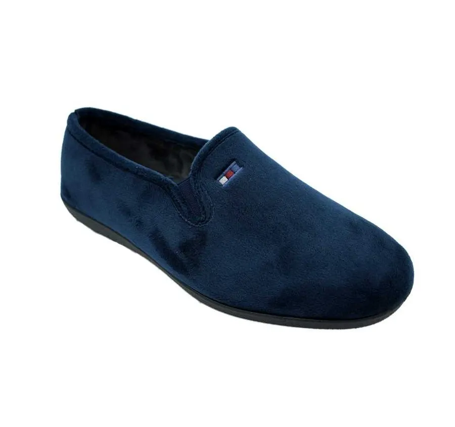 ZAPATILLA DE CASA PARA HOMBRE MUY COMODA COPETE ELASTICO CANADA MARINO