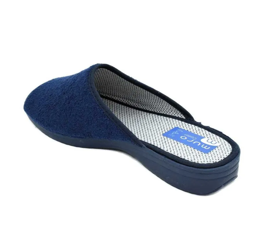 ZAPATILLA DE CASA PARA MUJER  MURO 801 PINKY MUY CÓMODO RIZO MARINO