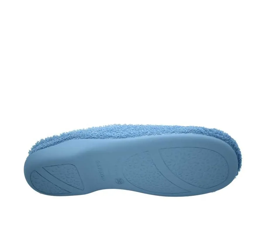 ZAPATILLA GARZÓN 7297 DE CASA ELÁSTICO DE MUJER RIZO CELESTE CÓMODA  26175