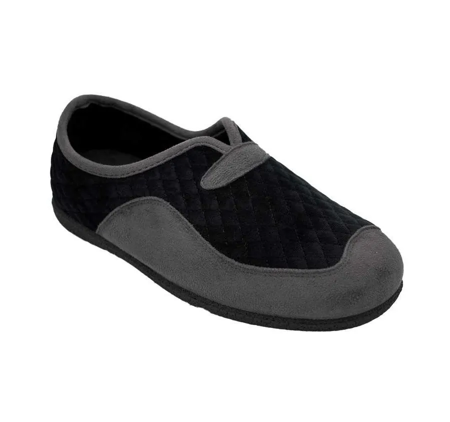 ZAPATILLA GARZÓN HOMBRE CÓMODA TEXTIL NEGRO PLANTILLA ACOLCHADA MEMORY