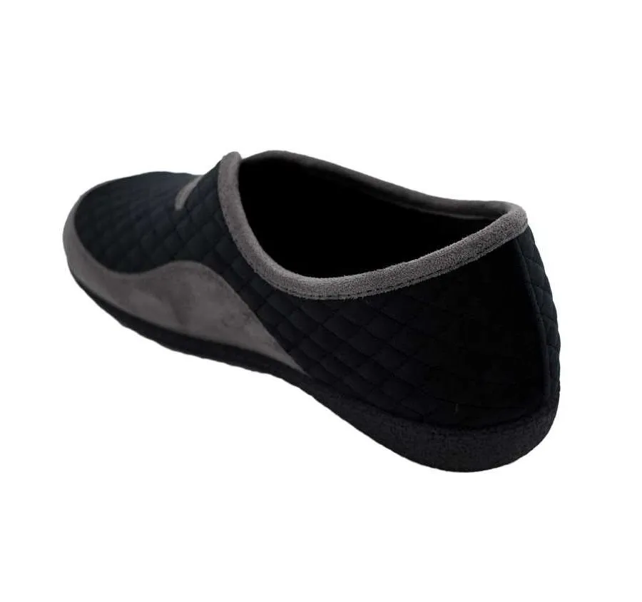 ZAPATILLA GARZÓN HOMBRE CÓMODA TEXTIL NEGRO PLANTILLA ACOLCHADA MEMORY