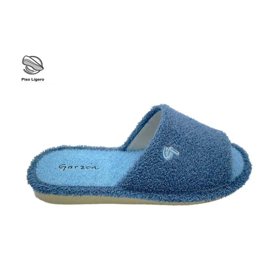 ZAPATILLA GARZÓN P410 RIZO SPA ÍNDIGO/CELESTE PISO ESPECIAL PARQUET  26180