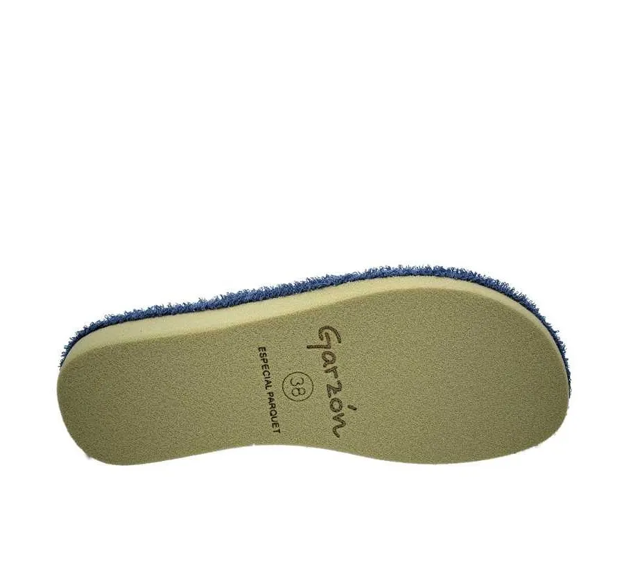 ZAPATILLA GARZÓN P410 RIZO SPA ÍNDIGO/CELESTE PISO ESPECIAL PARQUET  26180