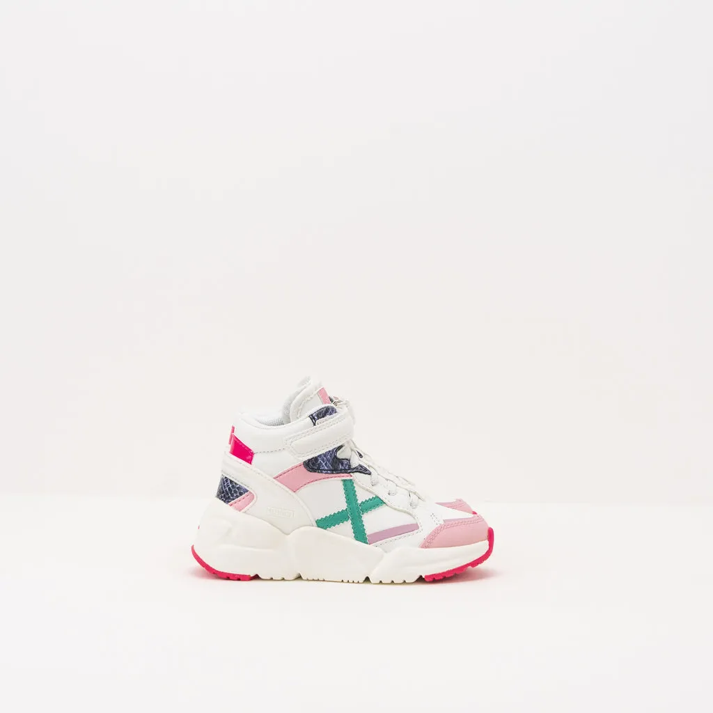 ZAPATILLA  MUNICH  MINI TRACK VCO BLANCA 24 A 32