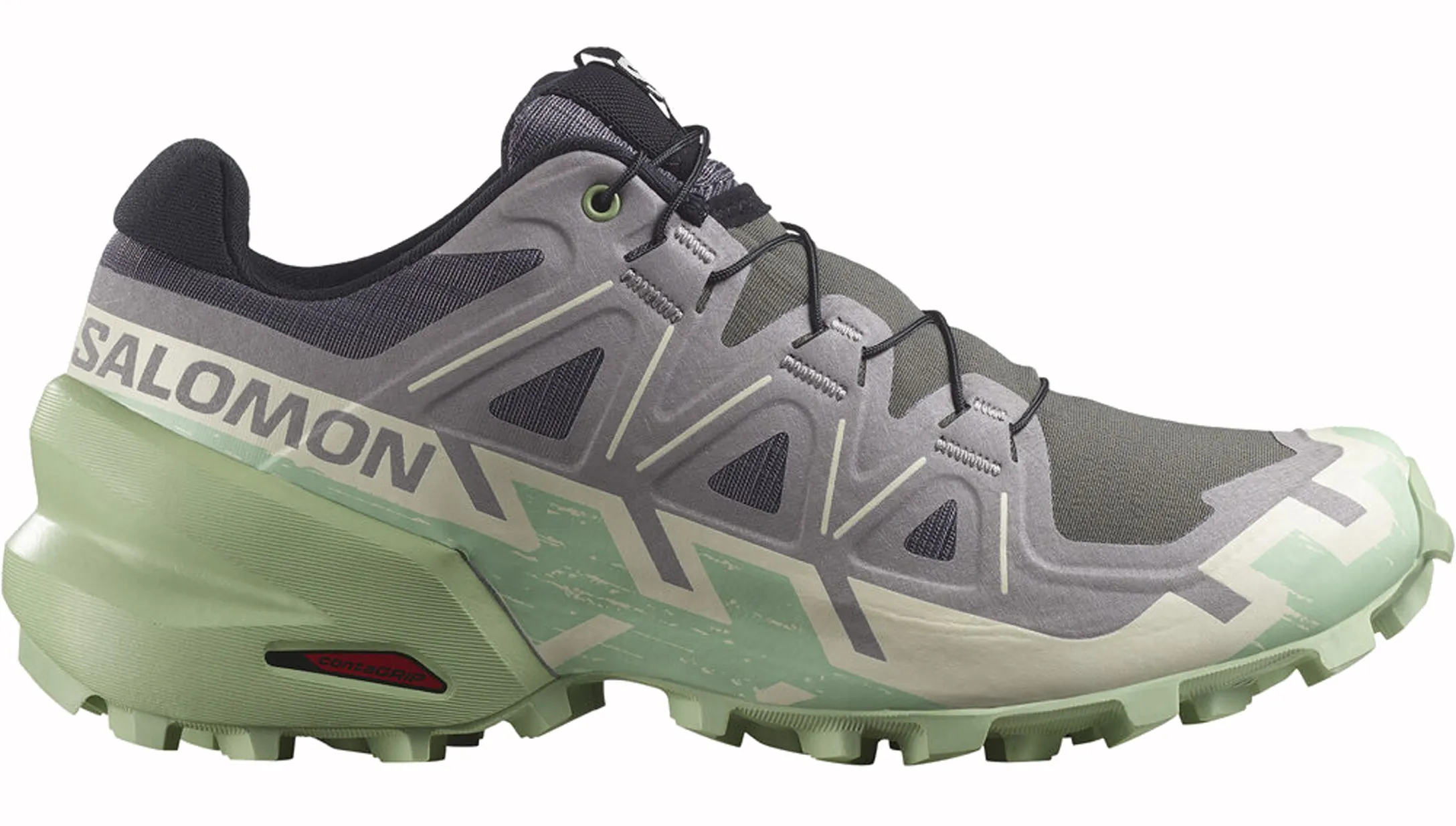 Zapatilla Salomon Speedcross 6 W Gris/Verde