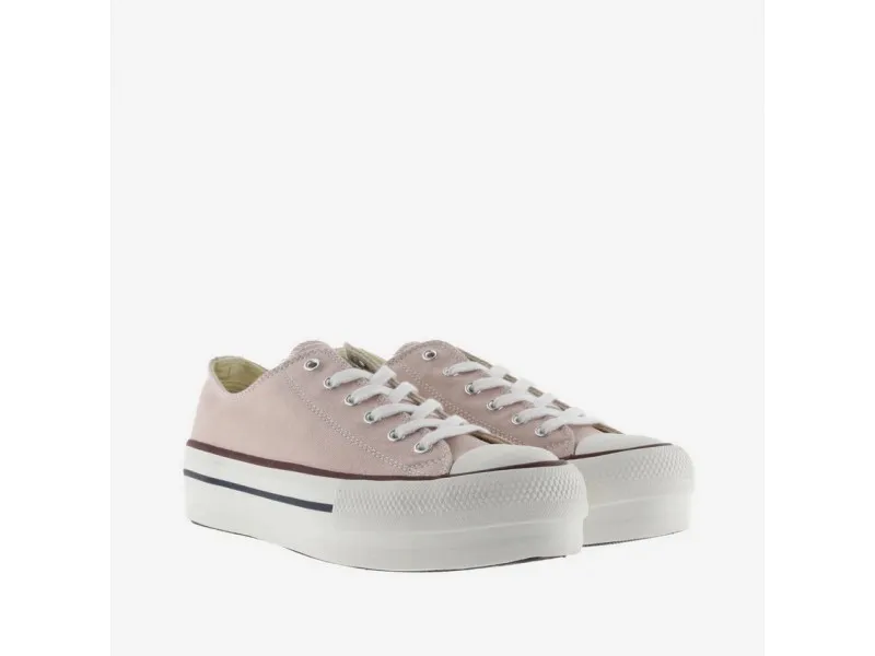 ZAPATILLA TRIBU DOBLE BASKET LONA 061100 VICTORIA EN COLOR ROSA