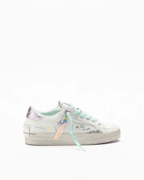 Zapatillas blancas Crime London SK8 Deluxe Blanco