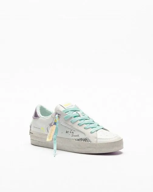 Zapatillas blancas Crime London SK8 Deluxe Blanco