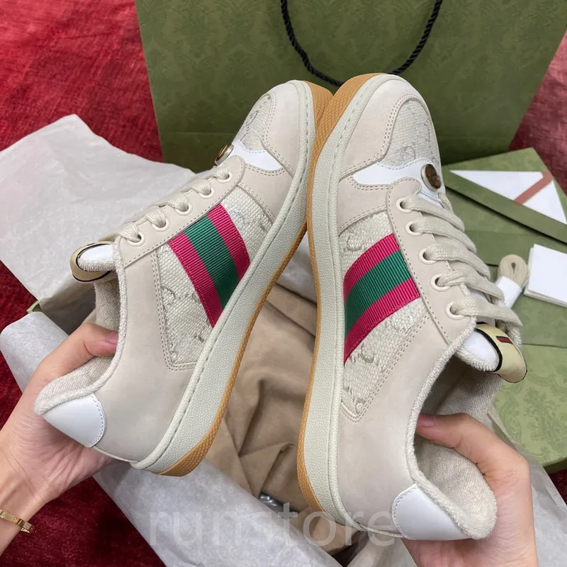 Zapatillas de diseño zapatillas zapatillas para hombres entrenadores para mujer rayas de cuero retro de cuero de lujo pareja vin