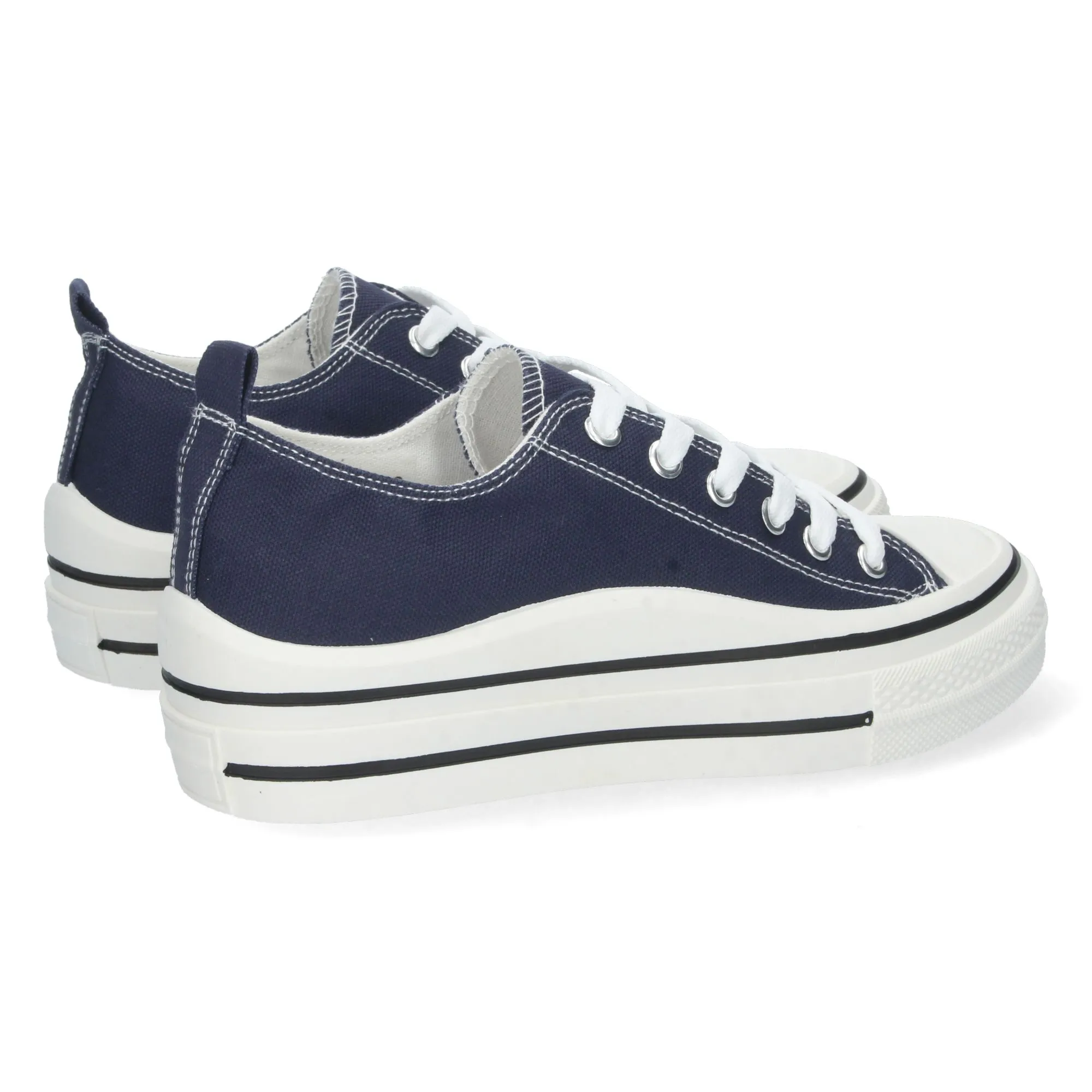 Zapatillas de lona mujer color marino