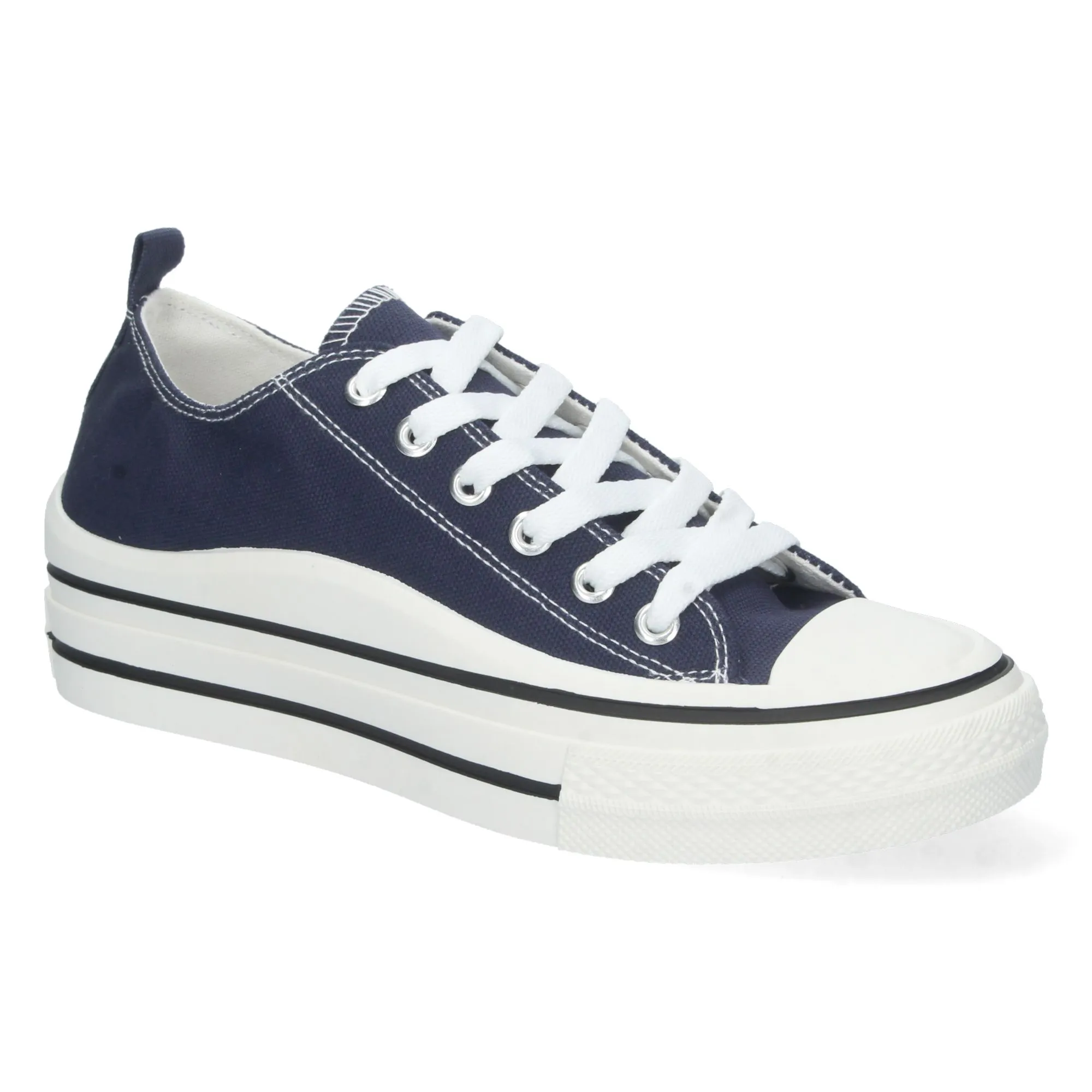 Zapatillas de lona mujer color marino