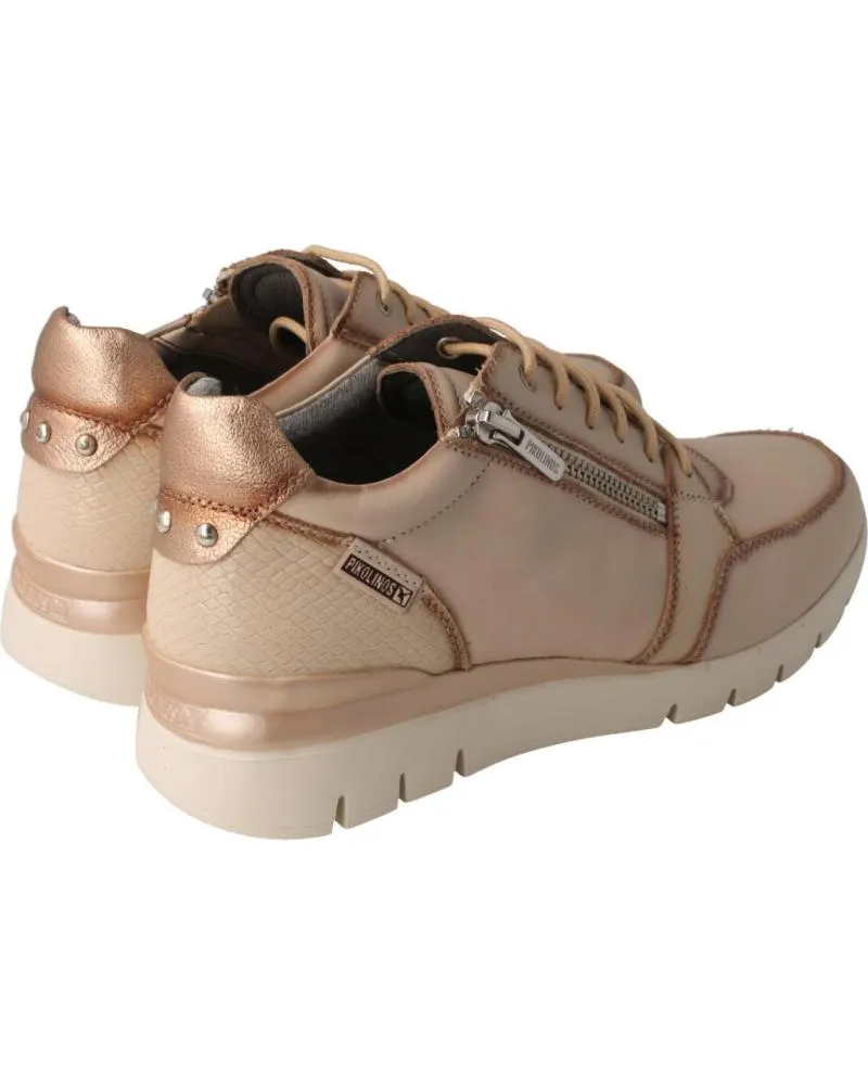 Zapatillas deporte de Mujer PIKOLINOS ZAPATILLA EN PIEL BEIGE MARFIL