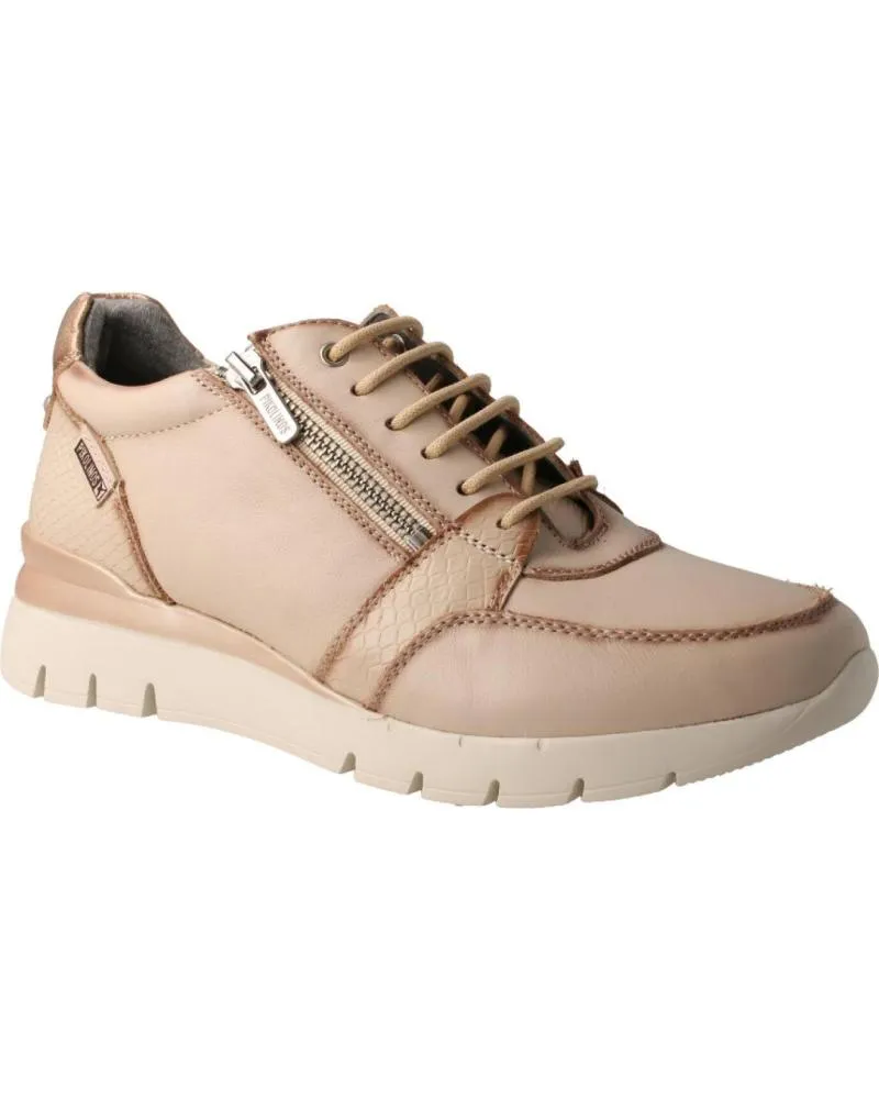 Zapatillas deporte de Mujer PIKOLINOS ZAPATILLA EN PIEL BEIGE MARFIL