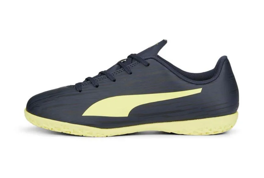Zapatillas Fútbol Sala Puma Rapido III IT Jr Niños Azul/Amarillo