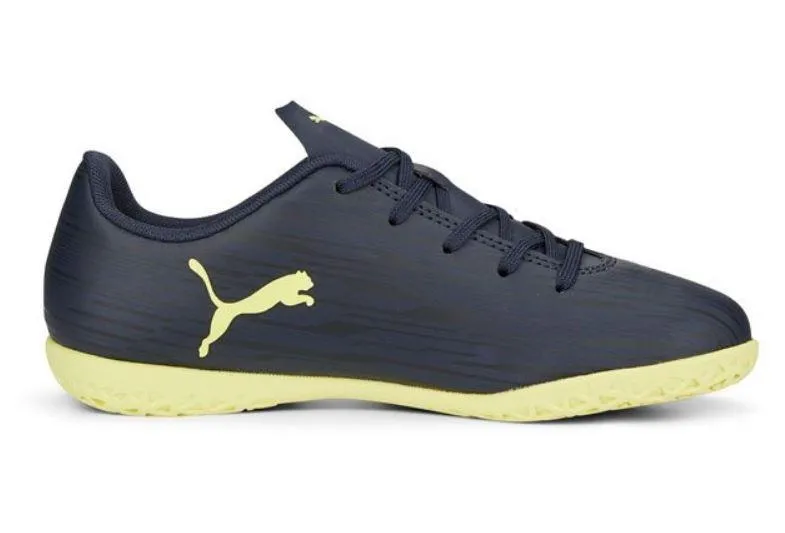 Zapatillas Fútbol Sala Puma Rapido III IT Jr Niños Azul/Amarillo