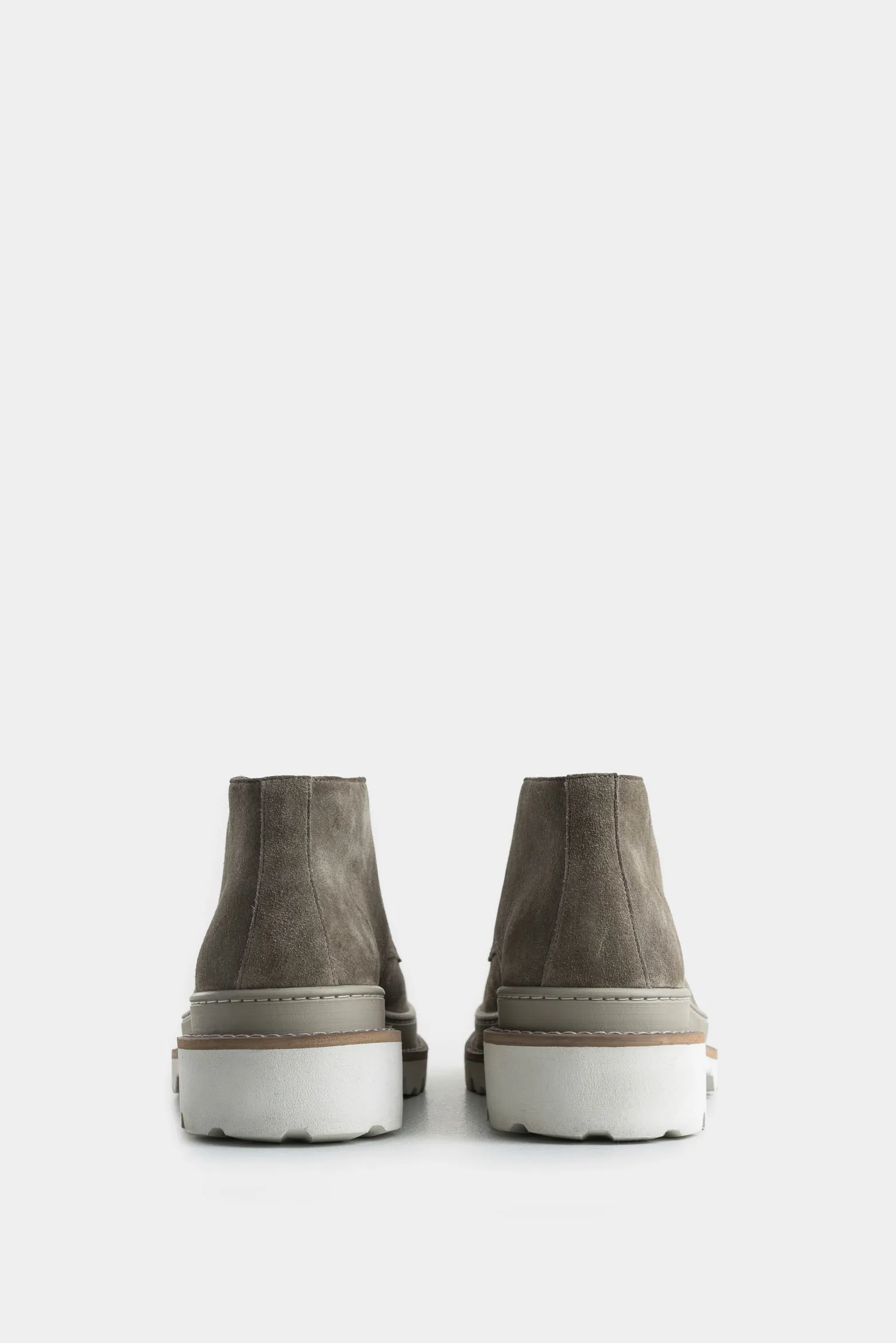 Zapatos cordón de cuero gamuza para hombre costura contraste