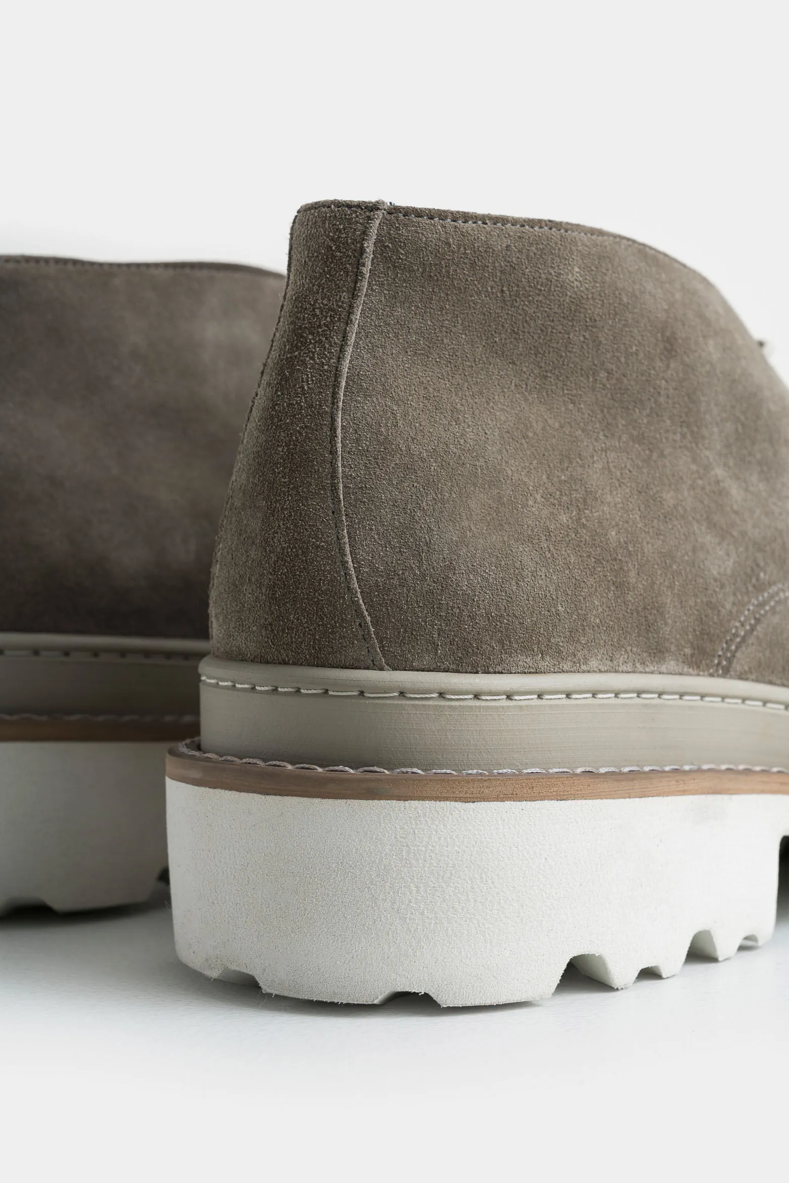 Zapatos cordón de cuero gamuza para hombre costura contraste